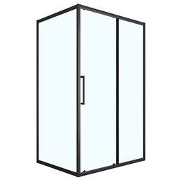 Душевое ограждение Loranto 120x90 см CS-AB02B-129, чёрный матовый/прозрачное фото 