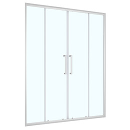 Душевая дверь Loranto 150 см CS-AB04S-150, сатин/прозрачное фото 