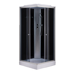 Душевая кабина Loranto 100х100 см CS-6411G,100*100*215, сатин/прозрачное фото 