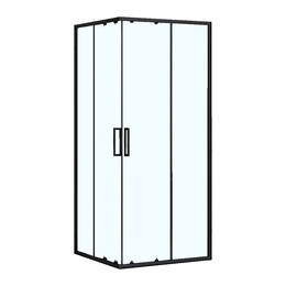 Душевое ограждение Loranto NEO 100x100 см CS-21809-100B, чёрный/прозрачное фото 