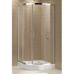 Душевое ограждение Cezares Eco R-2 80х80, хром/прозрачное фото 