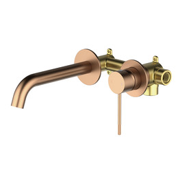 Смеситель для раковины настенный Timo Saona 2372/19SM (со скрытой частью) розовое золото фото 