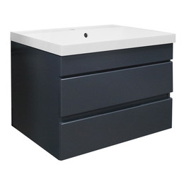 Тумба подвесная с раковиной Azario Эстима 70 см CS00094588, графит фото 