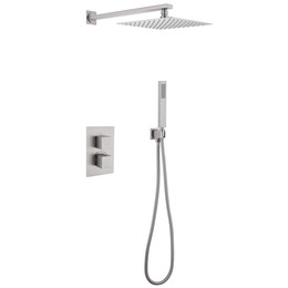Душевая система для душа с термостатом Abber Daheim AF8251SP (со скрытой частью) сатин фото 