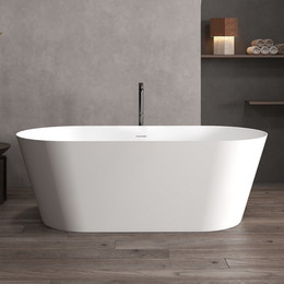 Ванна отдельностоящая Abber Stein 170x80 см AS9605, белый матовый фото 