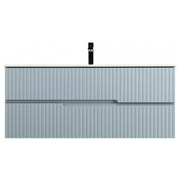 Тумба подвесная с раковиной Cezares DUET-N-1000-2C-SO-APR-P 100 см (раковина CZR-8073-100) голубой жемчужный фото 
