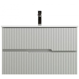 Тумба подвесная с раковиной Cezares DUET-N-1200-2C-SO-GPR-P 120 см (раковина CZR-8095-120) серый жемчужный фото 