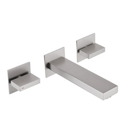 Смеситель для раковины настенный Abber Daheim AF82122SP (со скрытой частью) сатин фото 