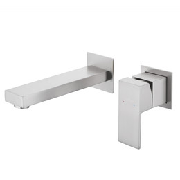 Смеситель для раковины настенный Abber Daheim AF8212SP (со скрытой частью) сатин фото 