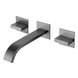 Смеситель для раковины настенный Abber Wasserfall AF8612NG (со скрытой частью) никель фото 