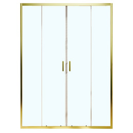 Душевая дверь Azario Tokyo 170 см AZ-362K2-170-BGL-CL, золото брашированное/прозрачное фото 