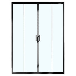 Душевая дверь Azario Tokyo 170 см AZ-362K2-170-MB-CL, чёрный матовый/прозрачное фото 