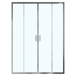 Душевая дверь Azario Tokyo 170 см AZ-362K2-170-MGR-CL, графит матовый/прозрачное фото 