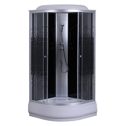 Душевая кабина Loranto 90х90 см CS-6690-25K 90, хром/узор фото 