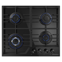 Газовая варочная поверхность Maunfeld EGHG.64.73CB2/G (чёрное стекло) фото 