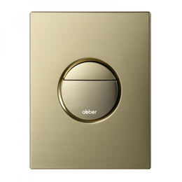 Кнопка смыва пневматическая Abber AC0126BG, золото брашированное фото 