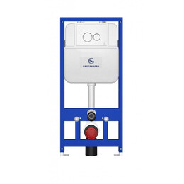 Инсталляция для подвесного унитаза Grocenberg GS3050-KP3090W с кнопкой смыва белый фото 