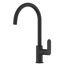 Смеситель для кухни Aquatek Альфа AQ1982MB, чёрный матовый фото 