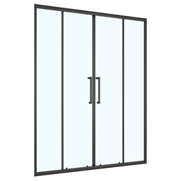 Душевая дверь Loranto 160 см CS-AB04B-160, чёрный матовый/прозрачное фото 