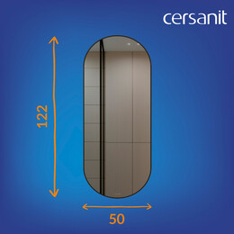 Зеркало Cersanit Eclipse Smart Led 50 см 64151, черный фото 