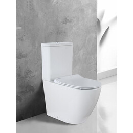 Унитаз-компакт безободковый Azario Grado AZ-2141 с крышкой микролифт фото 