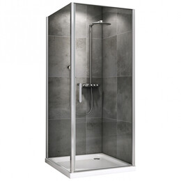 Душевое ограждение Abber Sonnenstrand 90х75 см AG04090-S75, хром/прозрачное фото 