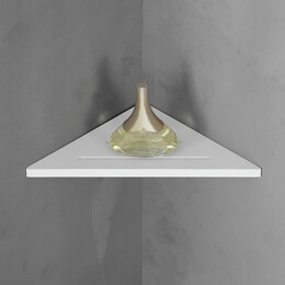 Полка угловая ABBER Stein AS1652L, цвет белый матовый фото 