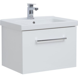 Тумба подвесная с раковиной Dreja Big Inn 65 см 77.0201W, белый фото 