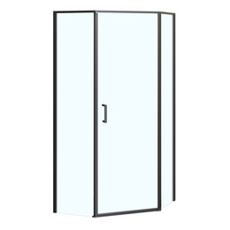 Душевое ограждение Azario SAKURA 100х100 см AZ-21C-100-MB-CL, чёрный матовый/прозрачное фото 