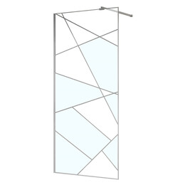 Душевая перегородка Azario Walk-in 100 см AZ-271-100-CH-CGP (стекло 8 мм) хром/узор фото 