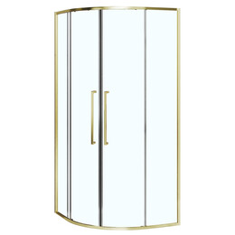 Душевое ограждение Azario SHANGHAI 100x100 см AZ-S43-100-BGL-CL, золото брашированное/прозрачное фото 