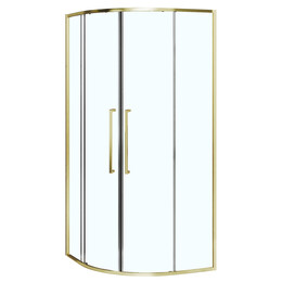 Душевое ограждение Azario SHANGHAI 90x90 см AZ-S43-90-BGL-CL, золото брашированное/прозрачное фото 
