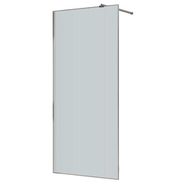 Душевая перегородка Azario Walk-in 100 см AZ-271-100-CH-CRF (стекло 8 мм) хром/рифленое фото 