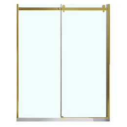 Душевая дверь Azario BERN 170 см AZ-733-170-BGL-CL, золото брашированное/прозрачное фото 