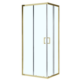 Душевое ограждение Azario VIENNA 100х100 см AZ-R36-100-BGL-CL, золото брашированное/прозрачное фото 