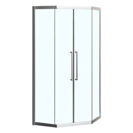 Душевое ограждение Azario OSAKA 90х90 см AZ-092K2-90-CH-CL, хром/прозрачное фото 