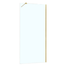 Душевая перегородка Azario Walk-in 110 см AZ-251-110-BGL-CL (стекло 8 мм) золото брашированное/прозрачное фото 