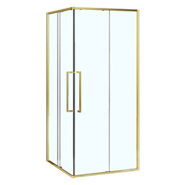 Душевое ограждение Azario SHANGHAI 90x90 см AZ-R43-90-BGL-CL, золото брашированное/прозрачное фото 