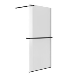 Душевая перегородка Niagara Nova 80 см NG-670-80ВLACK (стекло 8 мм) чёрный матовый/прозрачное фото 