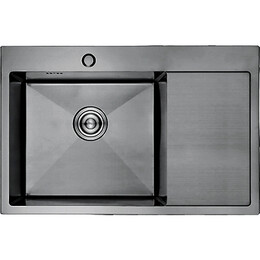Кухонная мойка Gerhans K37851B-L 1 мм, PVD графит L, Цвет производителя: графит фото 