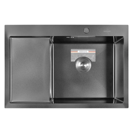 Кухонная мойка Gerhans K37851B-R 1 мм, PVD графит R, Цвет производителя: графит фото 