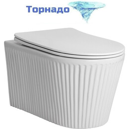 Унитаз подвесной Azario Still AZ-1909T с тонким быстросъемным сиденьем микролифт (Система смыва Торнадо) фото 