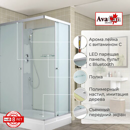 Душевая кабина Avacan 110x90 см CK2911N, хром/матовое (безсиликоновая сборка) фото 