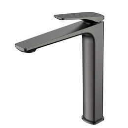 Смеситель для раковины высокий Vincea Puro VBF-5P02GM, вороненая сталь фото 