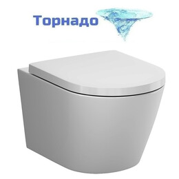 Унитаз подвесной безободковый AM.PM X-Joy C851900SC с крышкой микролифт (Система смыва торнадо) фото 