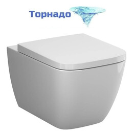 Унитаз подвесной безободковый AM.PM Gem C901901SC с быстросъемным сиденьем микролифт (Система смыва торнадо) фото 