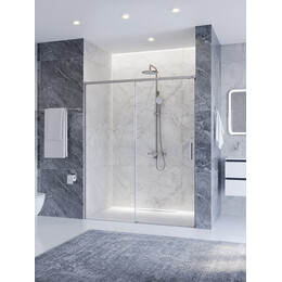 Душевая дверь Cezares 150 см PLANE-BF-1-150-C-IN, сатин/прозрачное фото 
