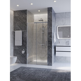 Душевая дверь Cezares 100 см PLANE-BF-1-100-C-CR, хром/прозрачное фото 