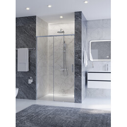 Душевая дверь Cezares 110 см PLANE-BF-1-110-C-CR, хром/прозрачное фото 