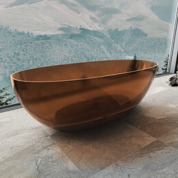 Ванна прозрачная Vincea 170x75 см VBT-6T01BR, янтарь фото 